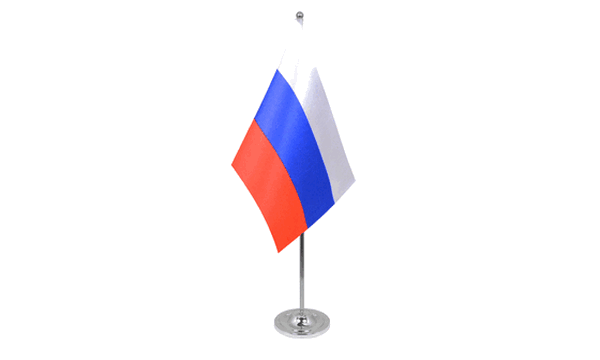 Russia Satin Table Flag